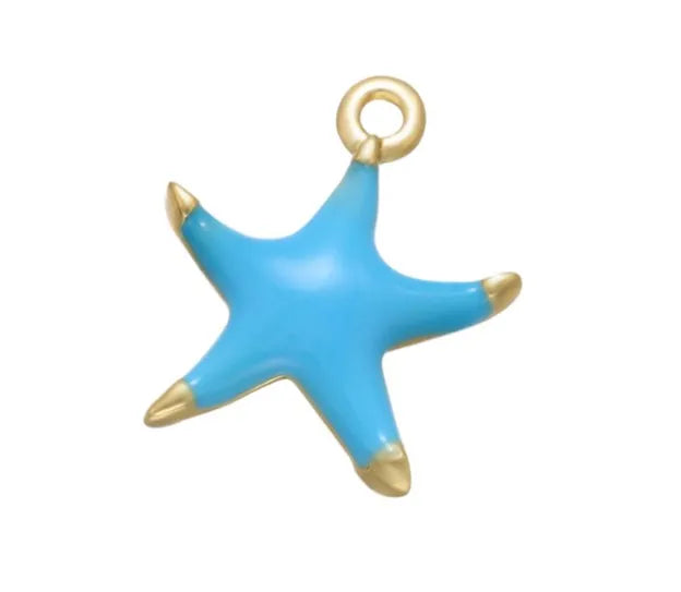 1 Piece Simple Style Star Copper Enamel Jewelry Accessories