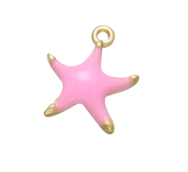 1 Piece Simple Style Star Copper Enamel Jewelry Accessories