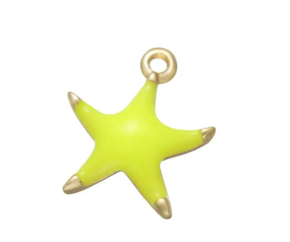 1 Piece Simple Style Star Copper Enamel Jewelry Accessories