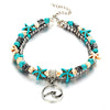 Wholesale Jewelry Simple Style Starfish Alloy Seed Bead Patchwork Anklet