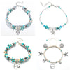 Wholesale Jewelry Simple Style Starfish Alloy Seed Bead Patchwork Anklet
