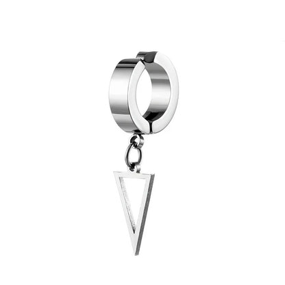 1 Piece Simple Style Triangle Geometric Polishing 201 Stainless Steel Drop Earrings