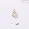 1 Piece Simple Style Water Droplets Copper Plating Inlay Pendant Jewelry Accessories