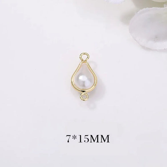 1 Piece Simple Style Water Droplets Copper Plating Inlay Pendant Jewelry Accessories
