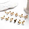 1 Piece Ear Cartilage Rings & Studs Simple Style Water Droplets Flower Snake Pure Titanium Copper Inlay Zircon