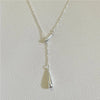 1 Piece Simple Style Water Droplets Sterling Silver Plating 18k Gold Plated Pendant Necklace