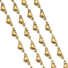 1 Piece Stainless Steel 18K Gold Plated Heart Shape Polished Chain