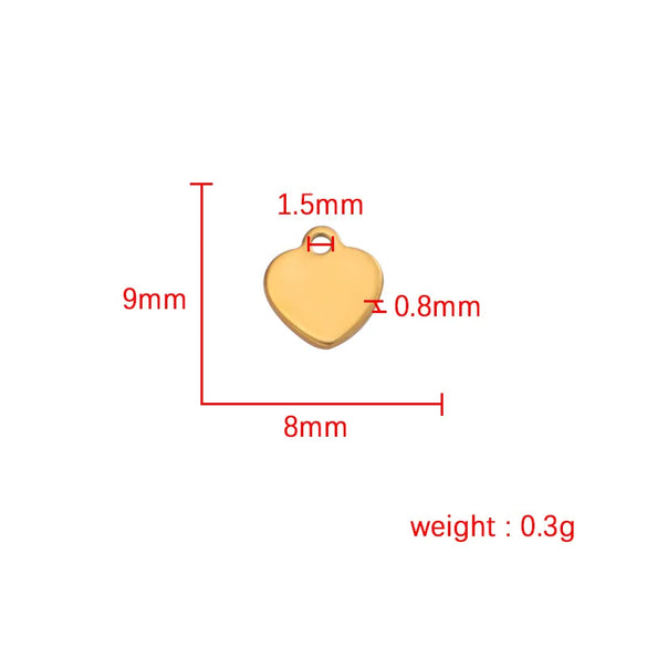 1 Piece Stainless Steel Customization Laser Engraving Heart Shape Pendant