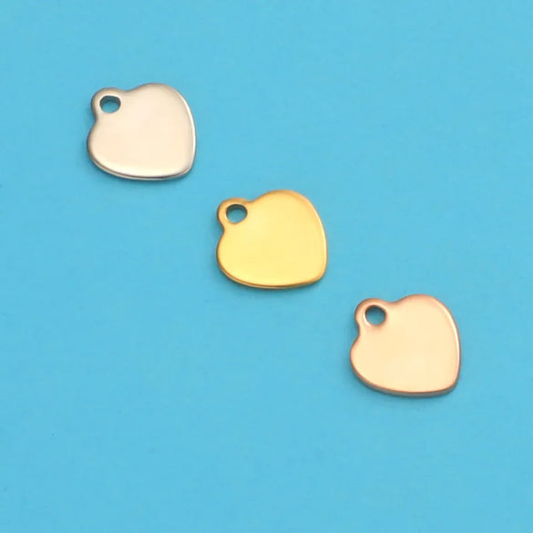 1 Piece Stainless Steel Customization Laser Engraving Heart Shape Pendant