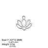 1 Piece Stainless Steel Leaf Flower Polished Pendant