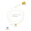 Sterling Silver Long-Lasting Plated Plating Inlay Butterfly Pendant Necklace