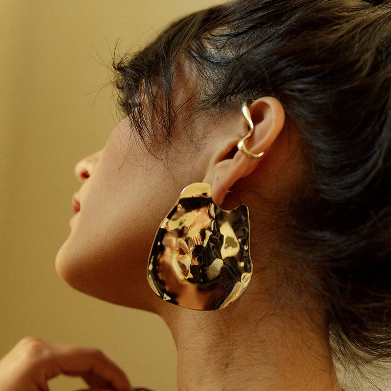 1 Piece Streetwear Irregular Plating Copper Ear Cuffs