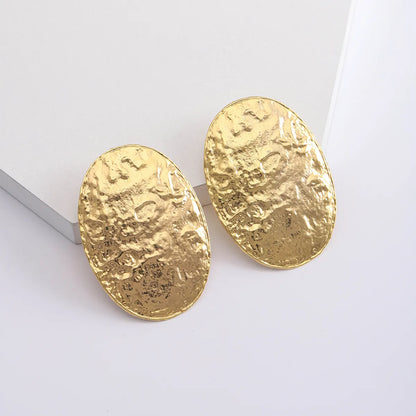 1 Piece Streetwear Oval Plating Alloy Gold Plated Silver Plated Ear Studs