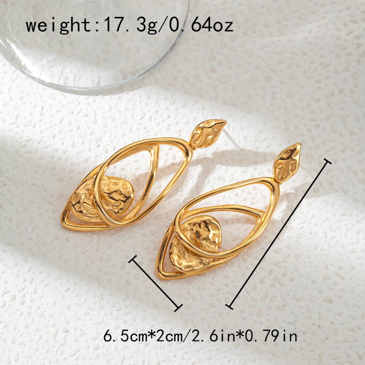 1 Piece Sweet Artistic Round Rhombus Patchwork Plating Hollow Out 304 Stainless Steel 14K Gold Plated Drop Earrings