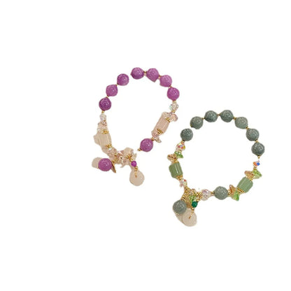 1 Piece Sweet Color Block Jade Beaded Bracelets