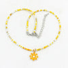 1 Piece Sweet Floral Epoxy Beaded Alloy Pendant Necklace