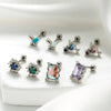 1 Piece Ear Cartilage Rings & Studs Sweet Flower Butterfly 316 Stainless Steel  Copper Plating Inlay Gem Zircon