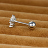 1 Piece Sweet Shiny Flower Plating Inlay Stainless Steel Zircon Ear Studs
