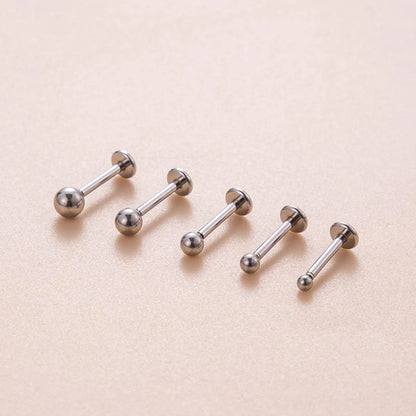 1 Piece Sweet Simple Style Classic Style Geometric Round Plating Stainless Steel 18k Gold Plated Ear Studs