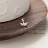 1 Piece Sweet Simple Style Flower Hollow Out Inlay Sterling Silver Pearl Ear Studs