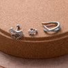 1 Piece Sweet Simple Style Geometric Flower Plating Inlay Stainless Steel Zircon 18k Gold Plated Ear Studs