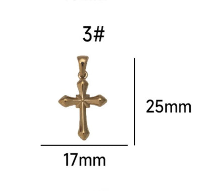 1 Piece Titanium Steel Cross Pendant