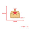 1 Piece Titanium Steel 18K Gold Plated Customization Laser Engraving Heart Shape Pendant