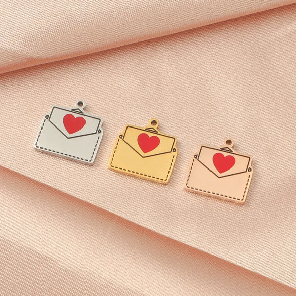 1 Piece Titanium Steel 18K Gold Plated Customization Laser Engraving Heart Shape Pendant