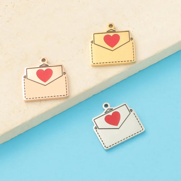 1 Piece Titanium Steel 18K Gold Plated Customization Laser Engraving Heart Shape Pendant