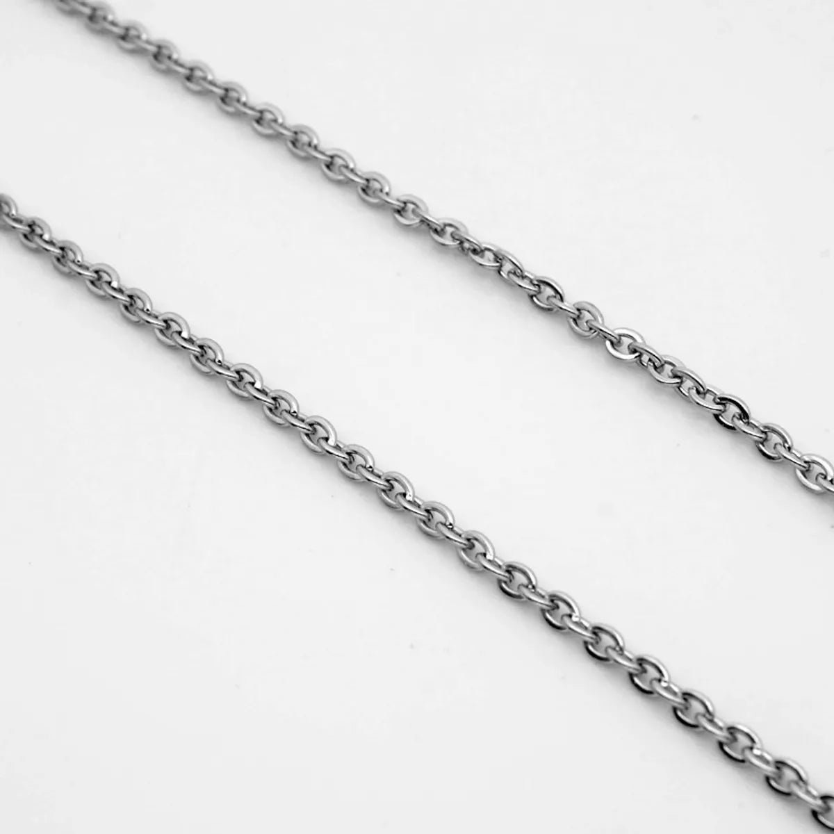 1 Piece Titanium Steel Rhinestones Solid Color Pendant Chain