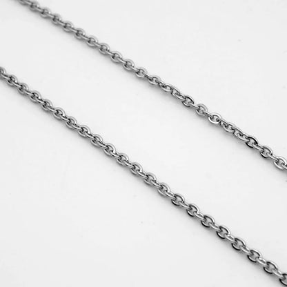 1 Piece Titanium Steel Rhinestones Solid Color Pendant Chain