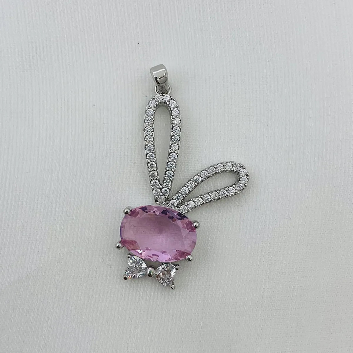 1 Piece Titanium Steel Rhinestones Solid Color Pendant Chain