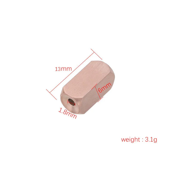 1 Piece Titanium Steel 18K Gold Plated Customization Laser Engraving Solid Color Beads