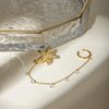 1 Piece Vacation Beach Starfish Chain 304 Stainless Steel 18K Gold Plated Ear Cuffs