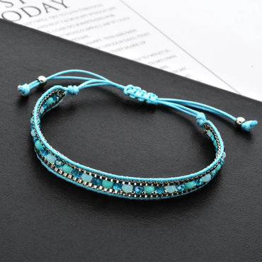 1 Piece Vacation Color Block Artificial Crystal Alloy Rope Unisex Bracelets