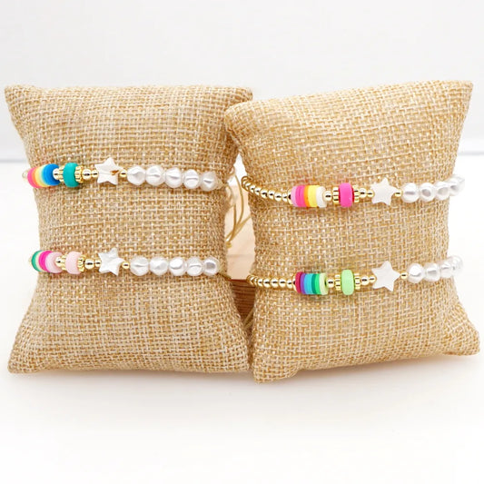 1 Piece Vacation Star Imitation Pearl Soft Clay Beaded Unisex Bracelets