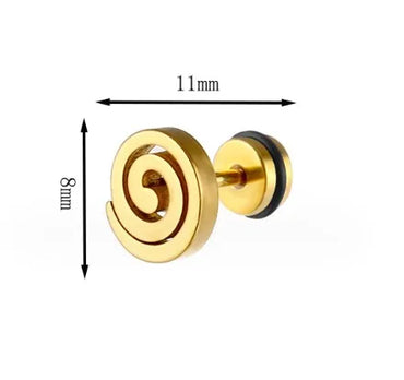 1 Piece Vintage Style Geometric Plating Stainless Steel Ear Studs