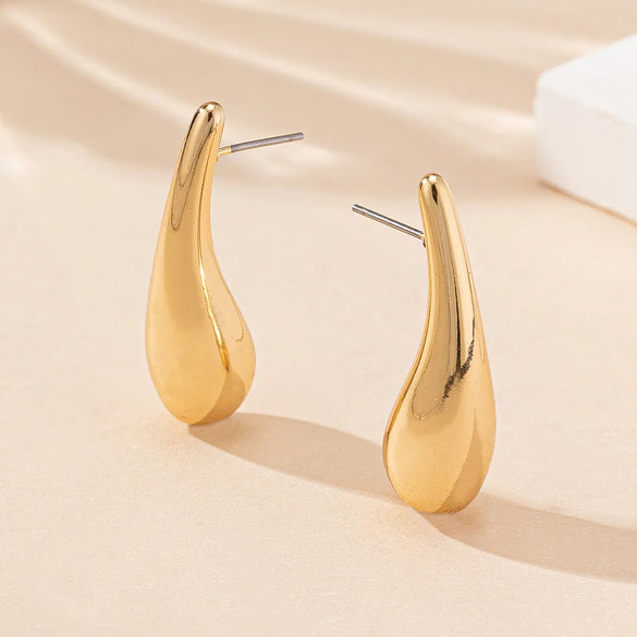 1 Set 1 Pair Elegant Simple Style Water Droplets CCB Ear Studs