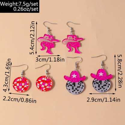 1 Set 1 Pair Ig Style Human Hat Alloy Drop Earrings