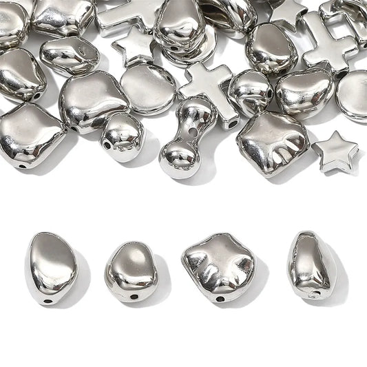 1 Set 12*16mm 18*9mm 7 * 8mm CCB Cross Star Unforgettable Polished Beads