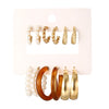 1 Set Basic Modern Style Classic Style C Shape Geometric Plating Inlay Alloy Artificial Pearls Resin Ear Studs