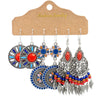 1 Set Bohemian Geometric Plating Alloy Drop Earrings