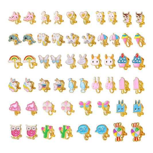 1 Set Cartoon Style Geometric Cartoon Enamel Alloy Ear Studs