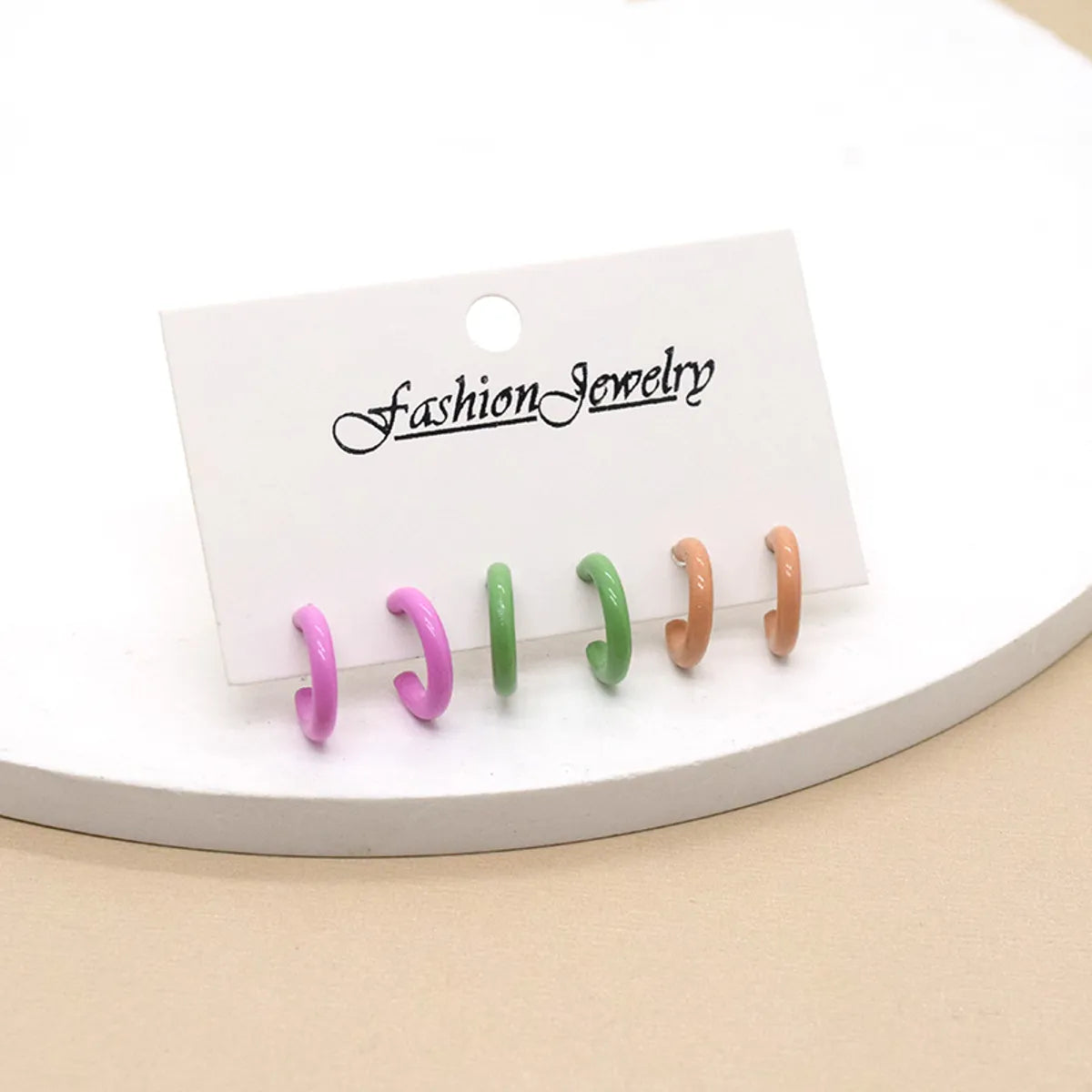 1 Set Casual Cute Simple Style Solid Color Alloy Earrings