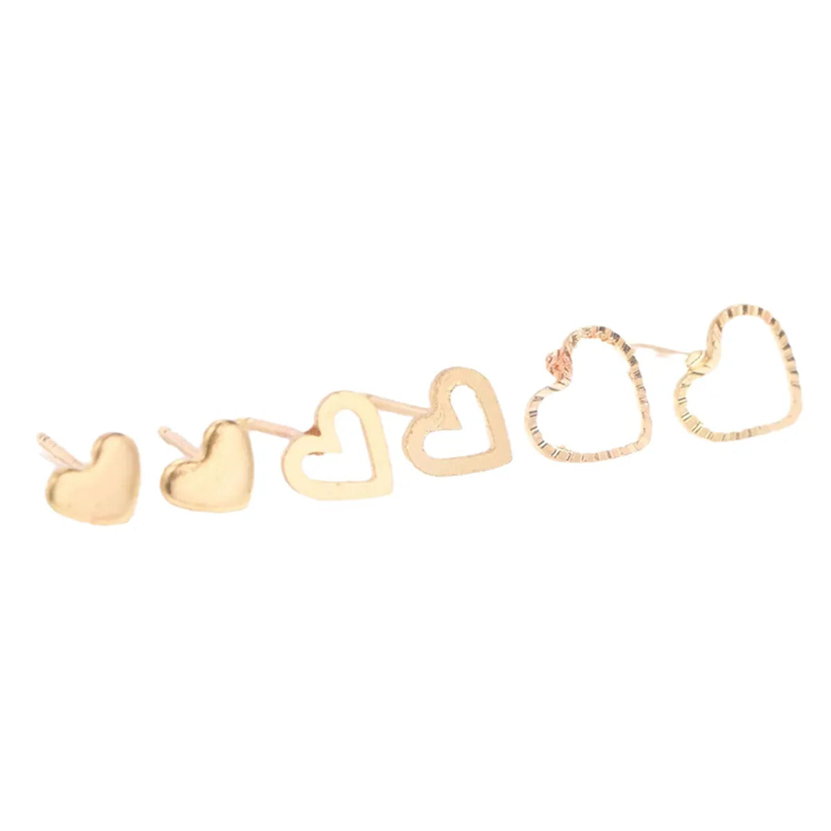 1 Set Casual Elegant Vacation Heart Shape Hollow Out Alloy Ear Studs