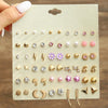 1 Set Casual Simple Style Heart Shape Flower Bow Knot Plating Alloy Ear Studs