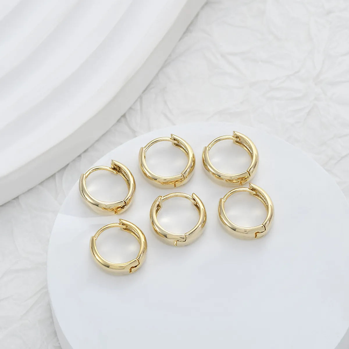 1 Set Classic Style Geometric Plating Copper Earrings