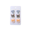 1 Set Cute Dog Plastic Ear Studs