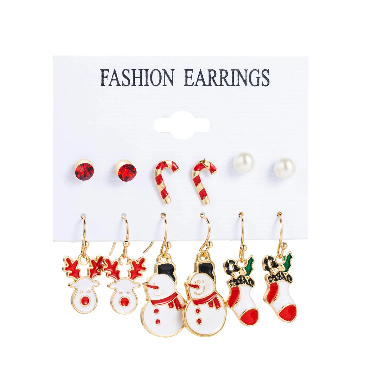 1 Set Cute Heart Shape Bow Knot Enamel Alloy Drop Earrings