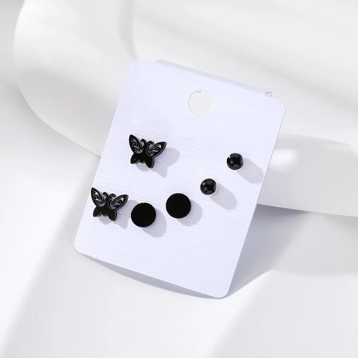 1 Set Cute Simple Style Butterfly Alloy Ear Studs